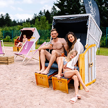 Strandkorb im Außenbereich