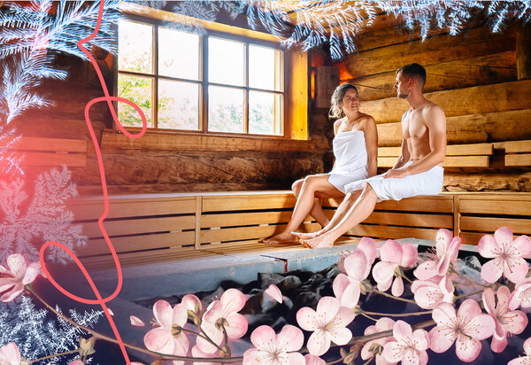 Saunanacht Zwischen Frost und Blüte